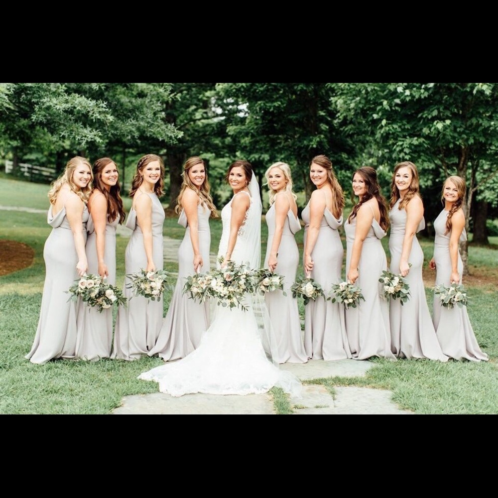 Taupe bridesmaid/prom/formal dress size 16